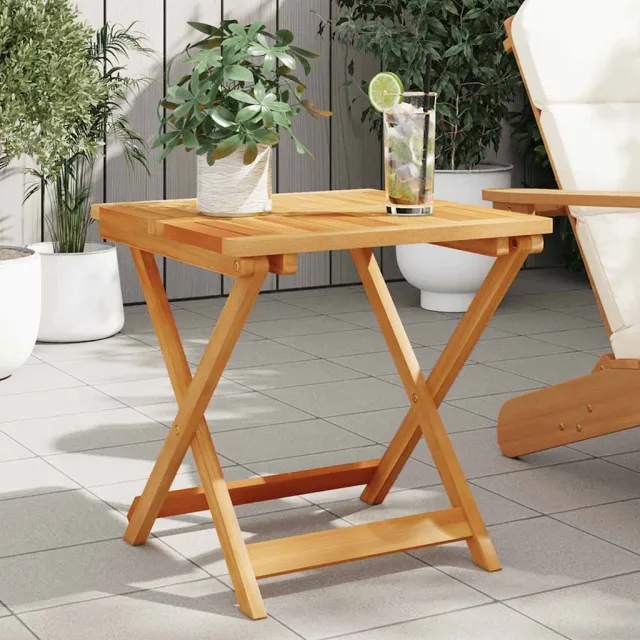 vidaXL Tuintafel inklapbaar 50x50x50 cm massief acaciahout Bruin