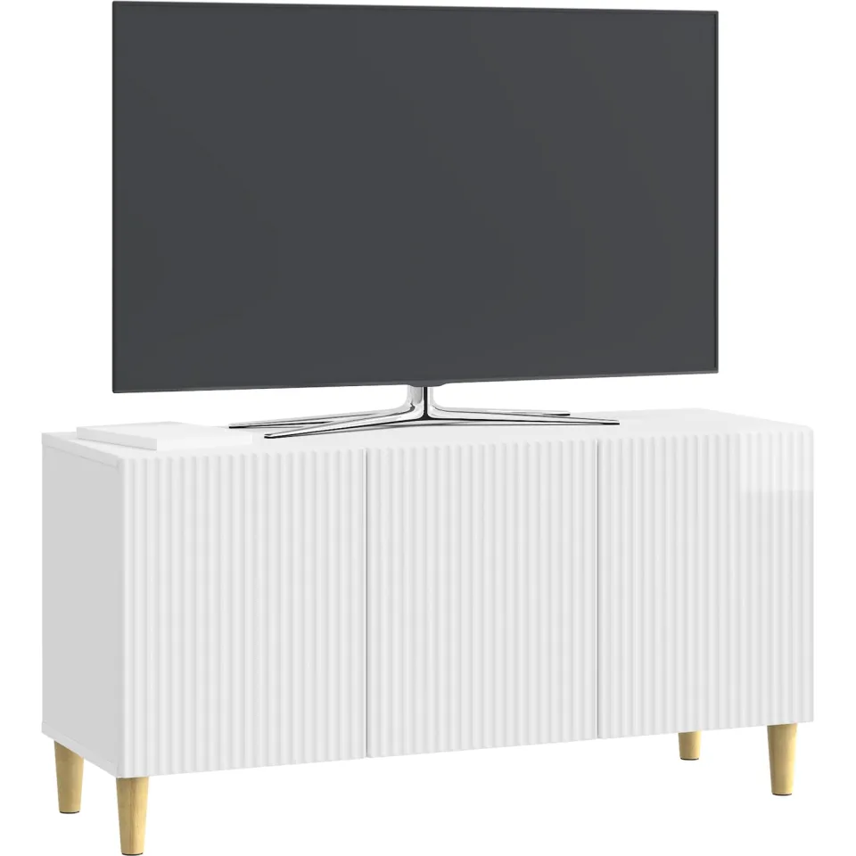 vidaXL TV-kast 99 x 34,5 x 50 cm Hoogglans Wit Bewerkt hout, foto 3