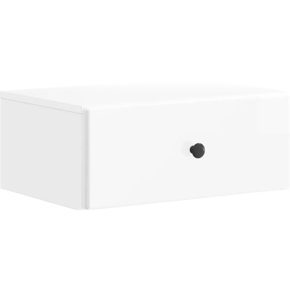vidaXL Wandbeugel Bedkast Hoogglans Wit 49 x 34,5 x 20 cm Bewerkt hout, foto 3