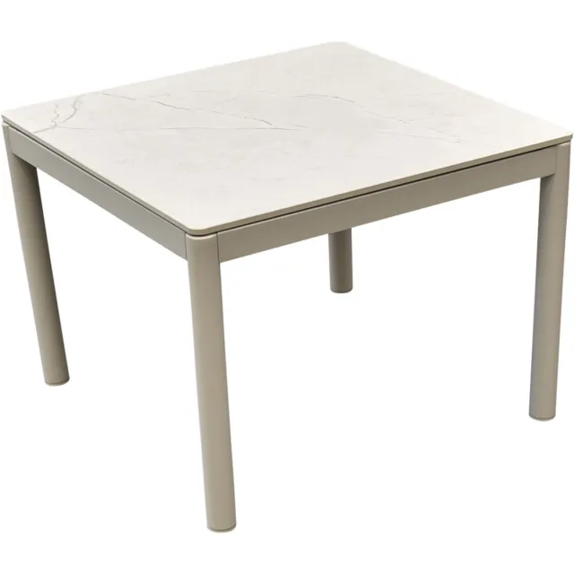 AVH-Collectie Joshua lounge tuintafel 59x59xH43 cm aluminium latte Zand / Latte / Linen
