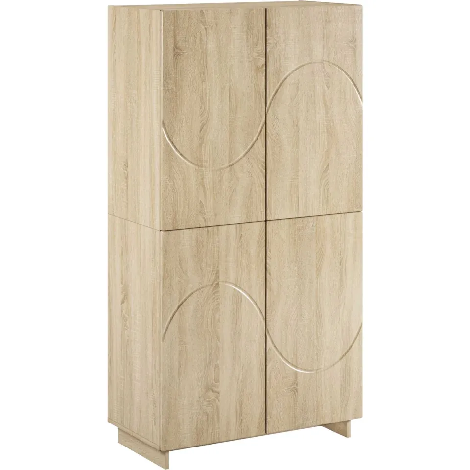 vidaXL Hoge kast Sonoma Eiken 79x41x151 cm Bewerkt hout, foto 3
