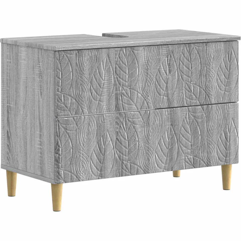 vidaXL Badkamer wastafelkast DELFT Grijs Sonoma 82 x 41 x 59 cm, foto 3