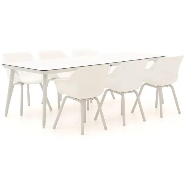 Hartman tuinmeubelen Hartman Sophie Element/Studio 240cm dining tuinset 7-delig Wit