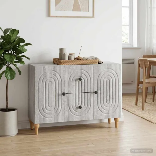vidaXL TV-kast met lade Grijs sonoma 89 x 34,5 x 60 cm Bewerkt hout, foto 2