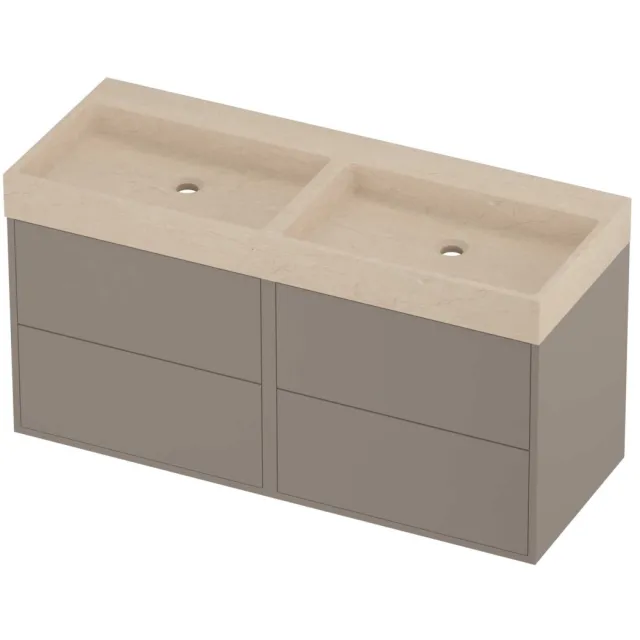 Proline Evoli Badmeubelset Hardsteen Loft Voor Grepen 120x46x62 cm Sand Stone Clay Beige