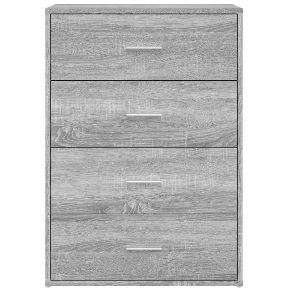 vidaXL Dressoir 60x31x84 cm bewerkt hout grijs sonoma eikenkleurig, foto 4