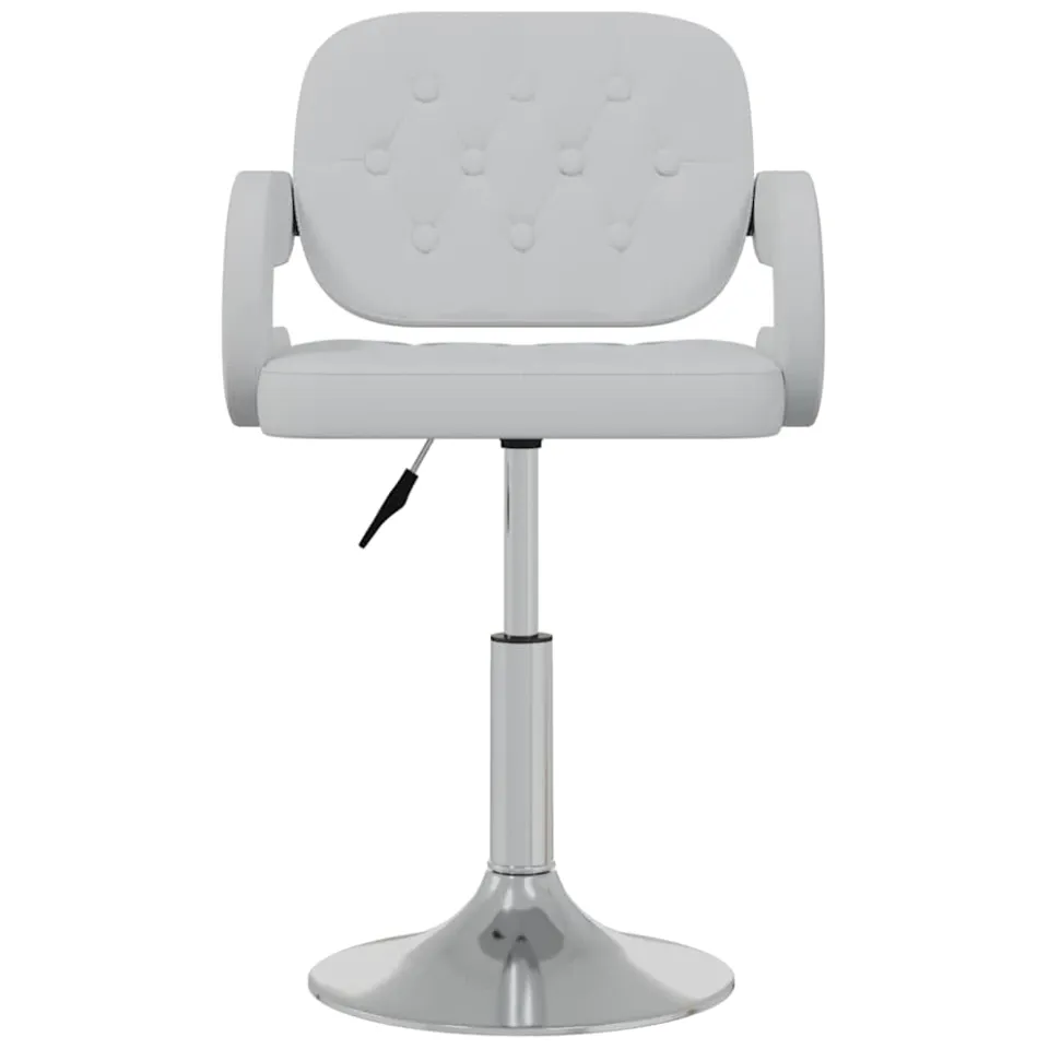 vidaXL Eetkamerstoelen draaibaar 2 st kunstleer wit