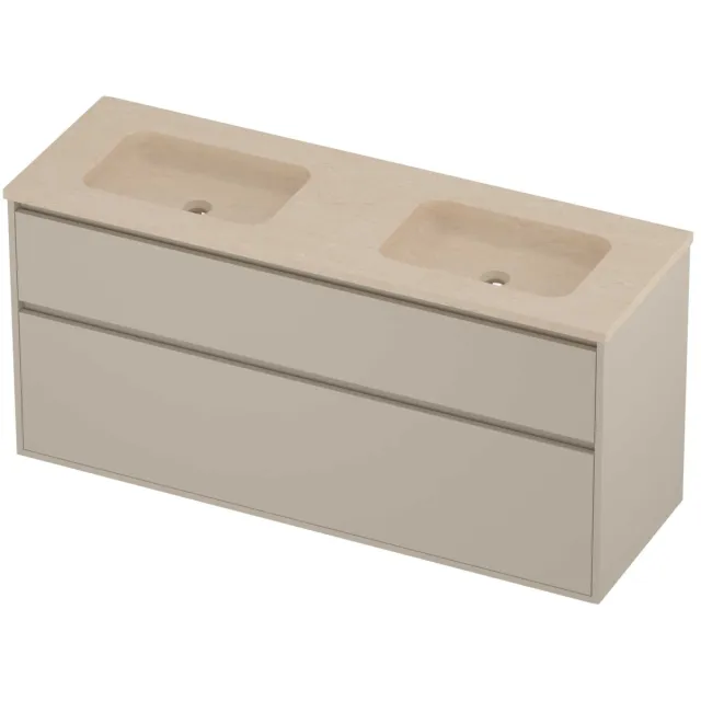 Proline Rollo Badmeubelset Hardsteen Elegant 140x46x67 cm Sand Stone Soft Linen Beige