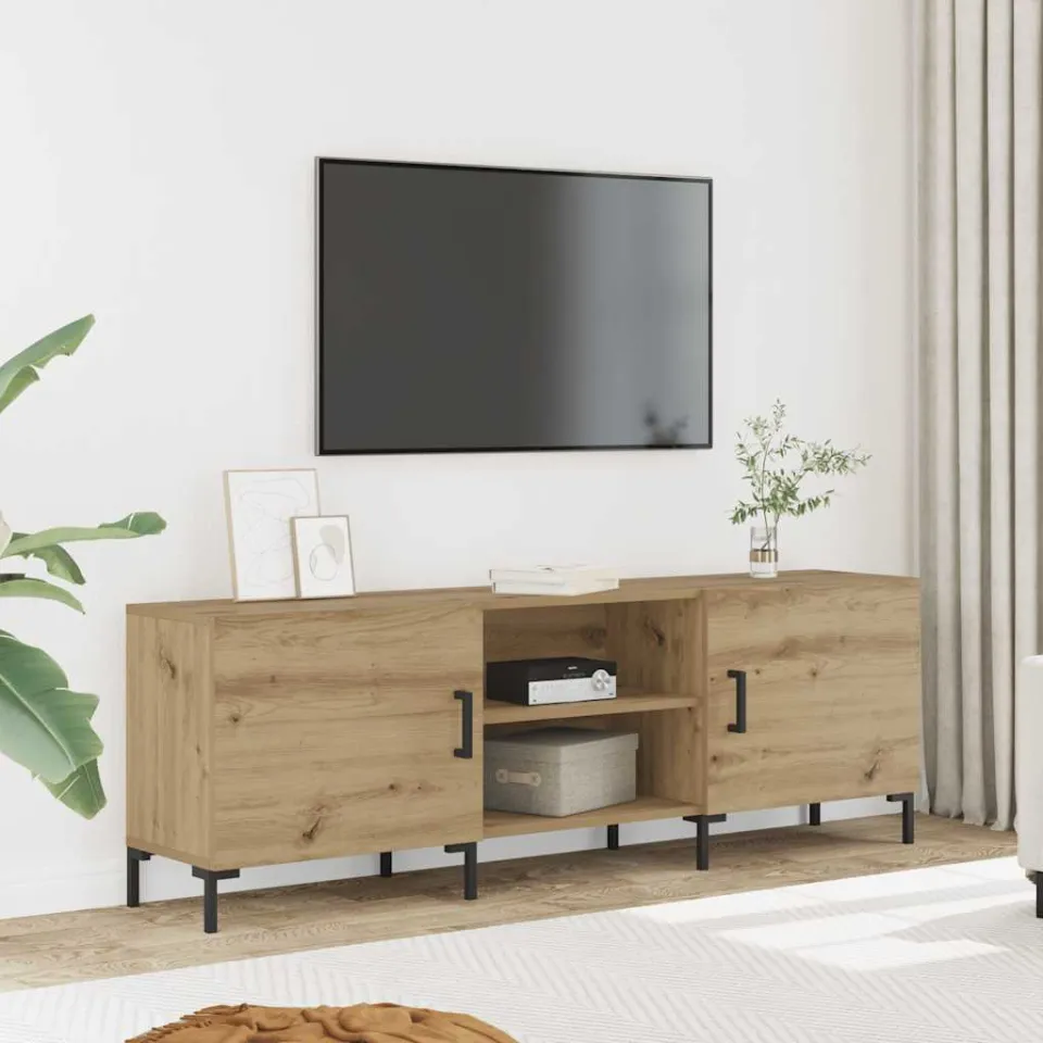 vidaXL Tv-meubel 150x30x50 cm bewerkt hout artisanaal eikenkleurig, foto 2