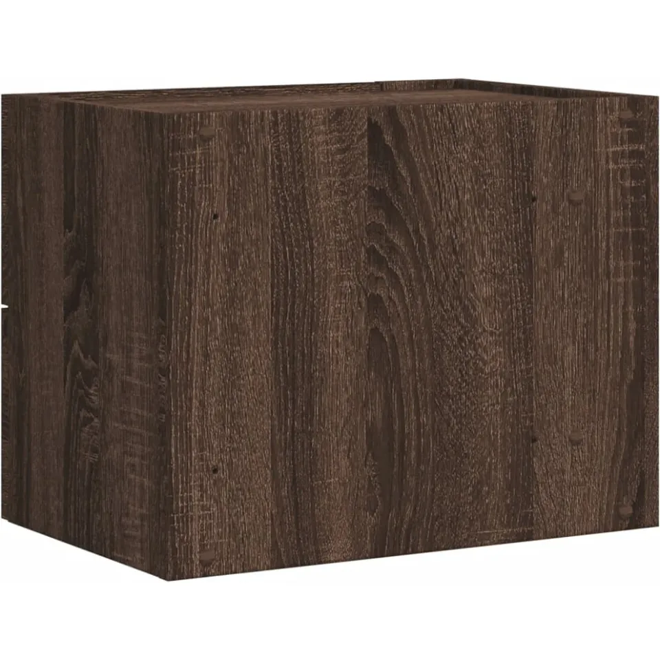vidaXL Nachtkastje wandgemonteerd 45x30x35 cm bruin eikenkleurig, foto 4