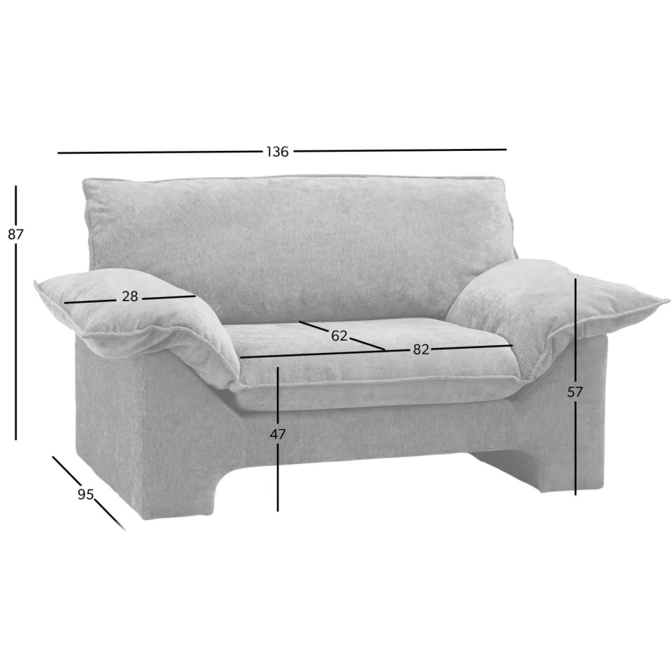 NOUS Living loveseat Woodstock donkerbruin, foto 4