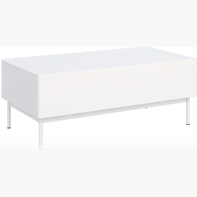 Selsey Olio – Salontafel met twee kleppen, Wit, 100 x 53 cm
