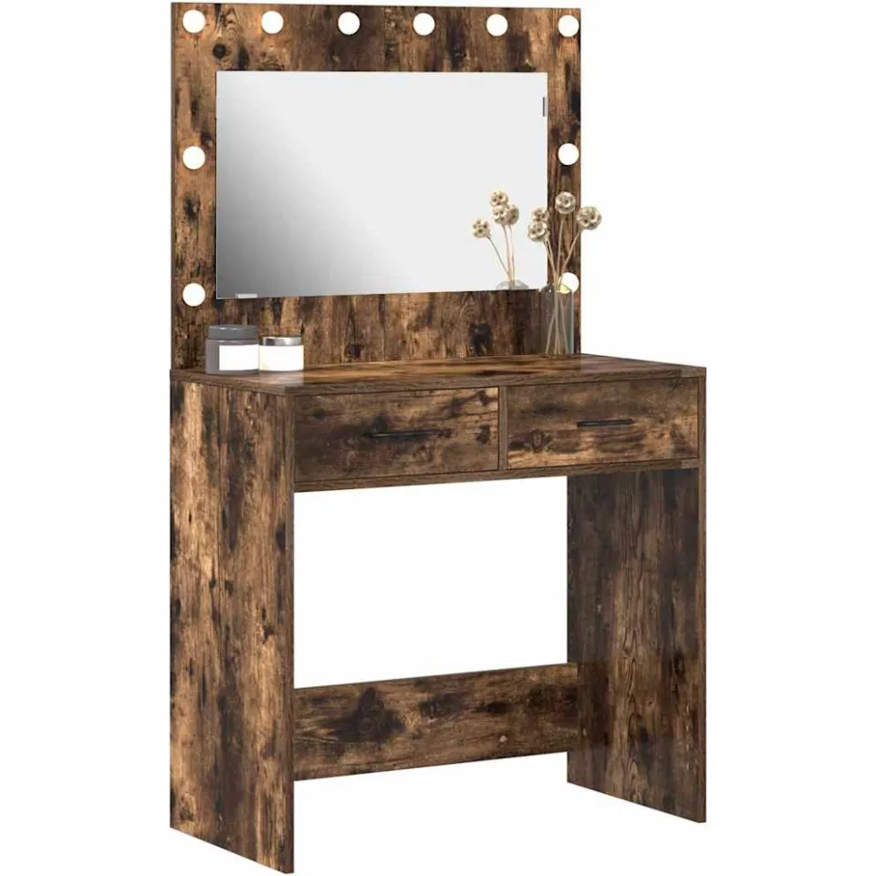 vidaXL Plafondtafel Gerookt eiken 78,5 x 41 x 135 cm Bewerkt hout Bruin