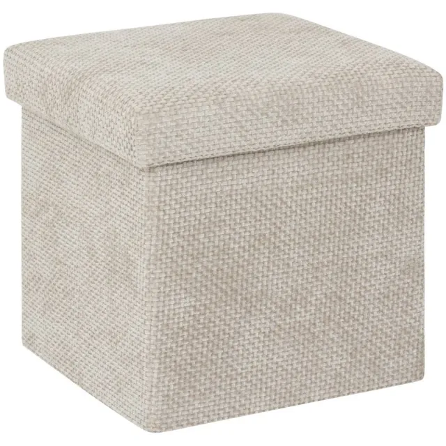 5 Five Simply Smart Opvouwbare opbergpoef van stof MIX'N MODUL beige