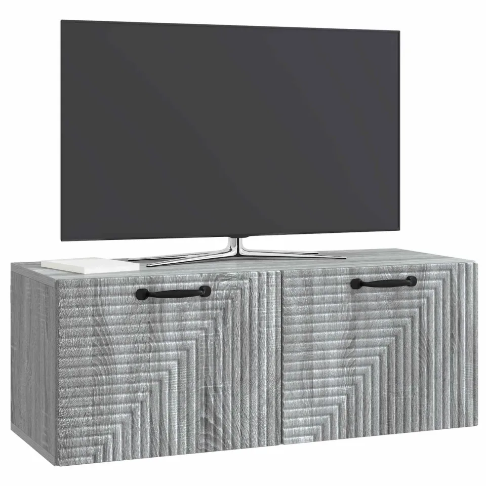 vidaXL Wandbeugel TV-kast Grijs sonoma 78,5 x 31 x 30 cm Bewerkt hout