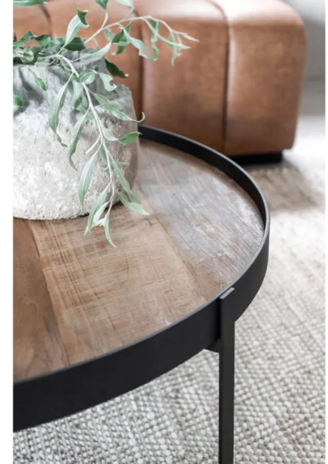 DTP Home Highlight Pluto salontafel rond teakhout naturel - Ø100 x 35 cm
