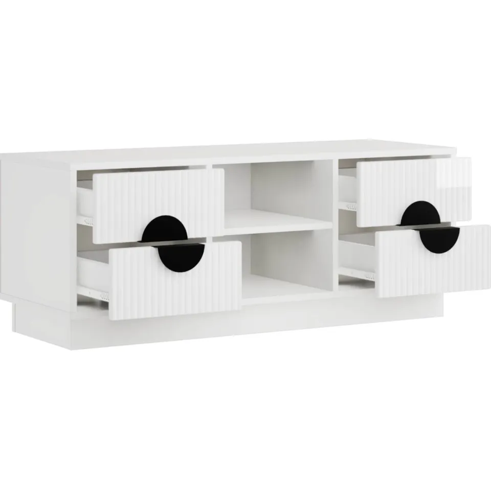 vidaXL Tv-meubel VENRAY 101 x 36,5 x 40 cm Hoogglans Wit, foto 2