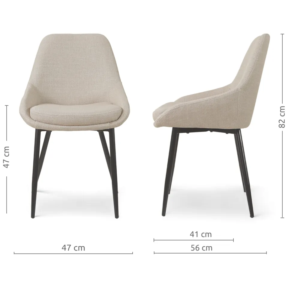 Nolon Vera eetkamerstoel beige, foto 3