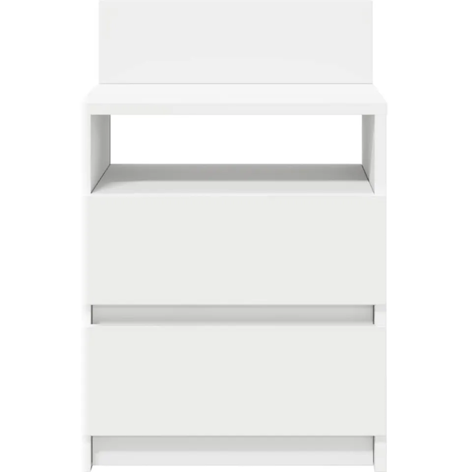 vidaXL Nachtkastjes 2 st met 2 lades 40x33x60 cm wit, foto 4