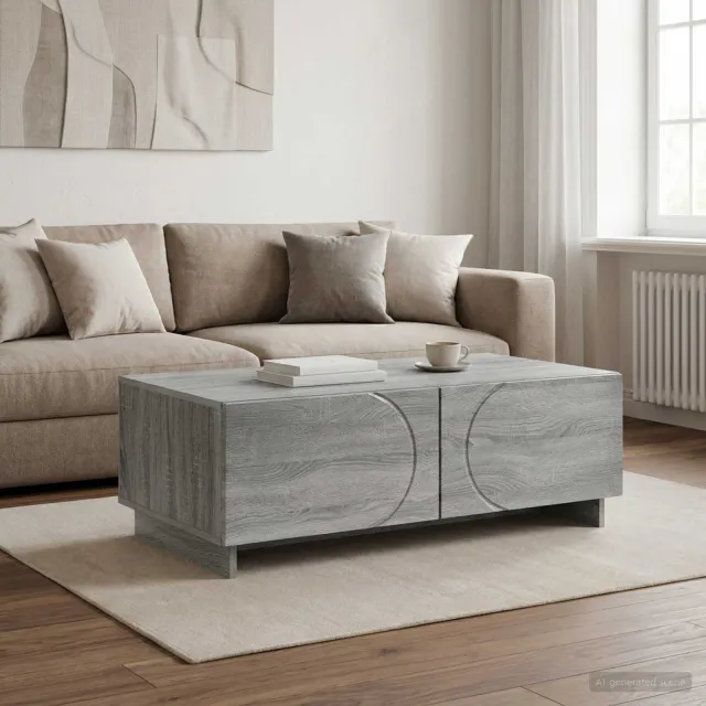 vidaXL Salontafel Grijs Sonoma 102 x 50,5 x 35 cm Bewerkt hout, foto 2