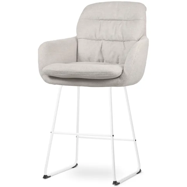 Nolon Nino-Mia barkruk beige - wit onderstel - 65 cm