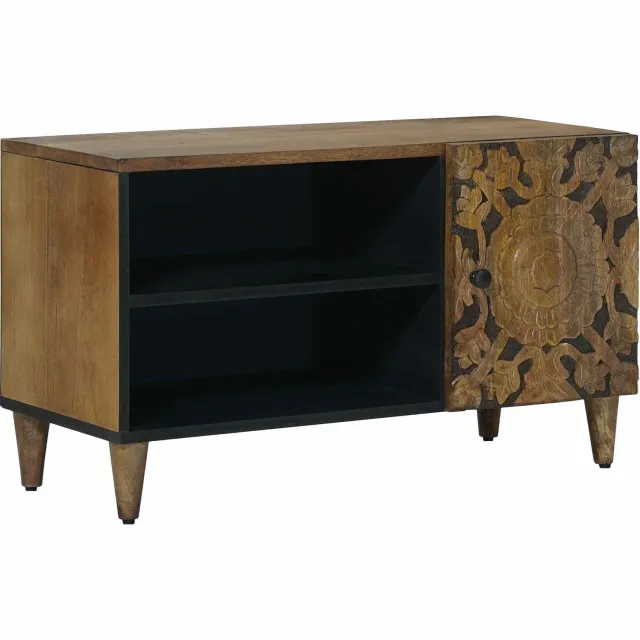 vidaXL TV-kast Bruin 80 x 33 x 46 cm Massief Mango Hout