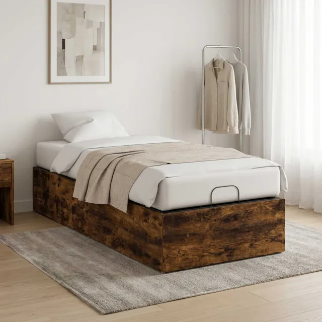 vidaXL Bedombouw voor verstelbare bedbodem Gerookt eiken 80 x 200 cm Bruin