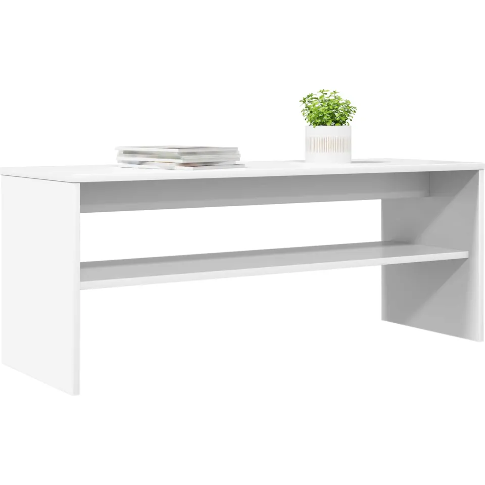 vidaXL TV-kast 100 x 35 x 40 cm Wit Bewerkt hout