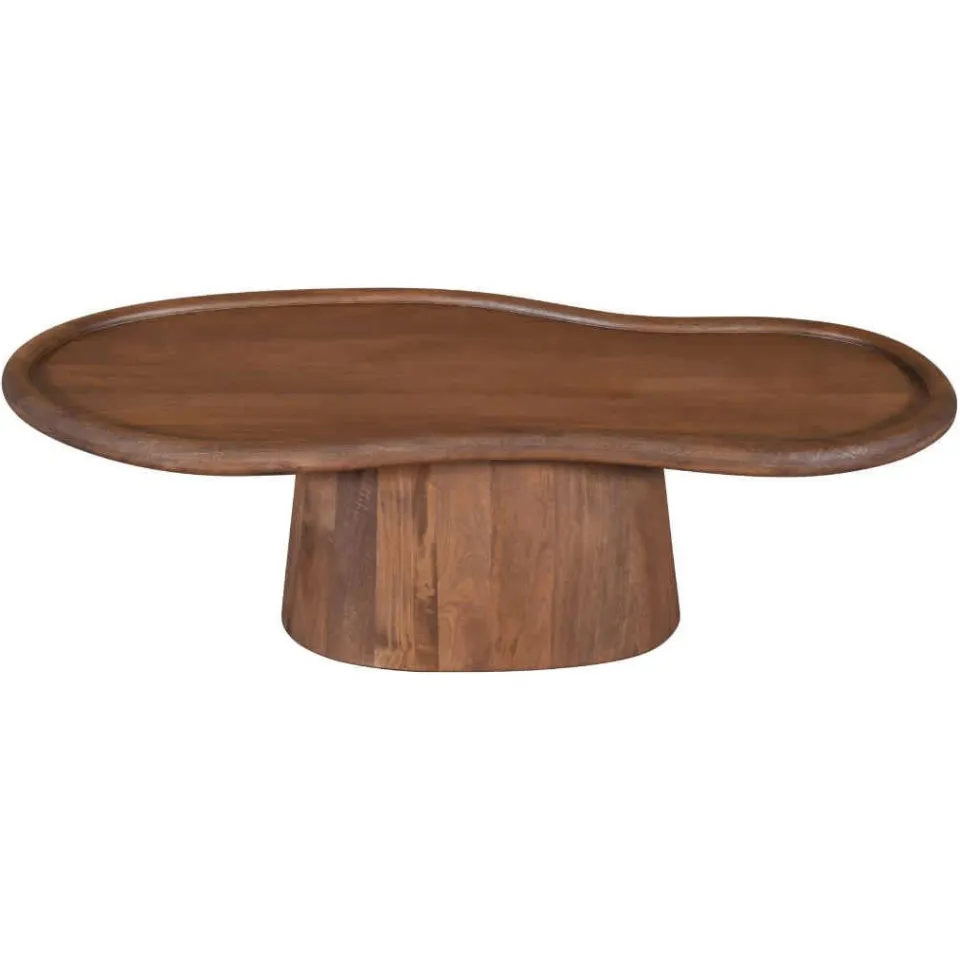 Giga Meubel Salontafel Estella - Organisch Donkerbruin Mangohout - 130x60x39cm