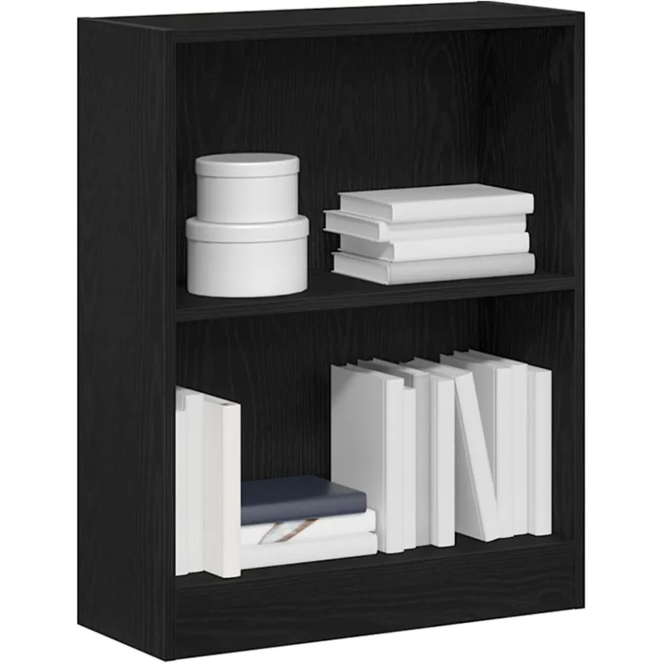 vidaXL Boekenkast 60 x 24 x 76 cm Bewerkt hout Zwart Eiken