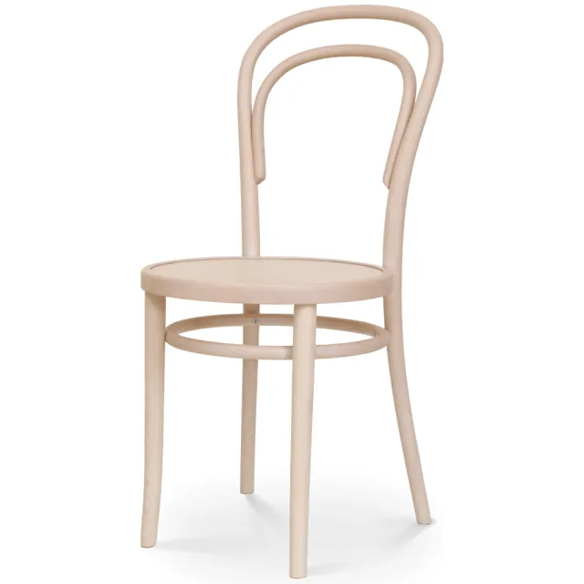 Fameg Vienna Thonet No. 14 houten bistrostoel whitewash Wit