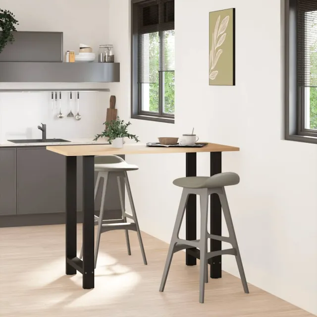 vidaXL Bartafelpoten 2 st 60x(100-101) cm staal zwart