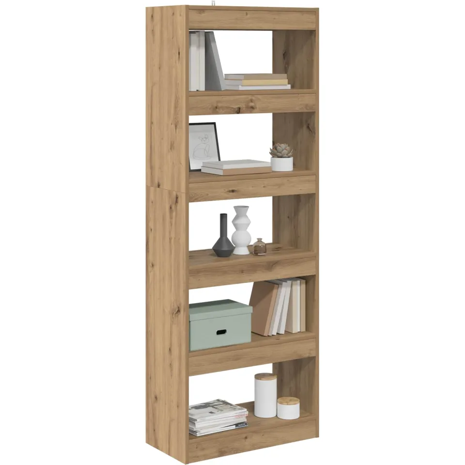 vidaXL Boekenkast 5-laags 60 x 30 x 166 cm Bewerkt hout Bruin