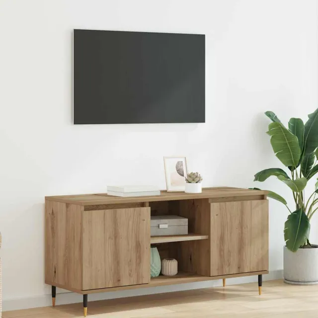 vidaXL TV-kast 104 x 35 x 50 cm Artisan Eiken Bewerkt hout Bruin