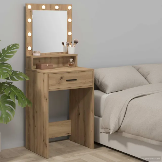 vidaXL Plafondtafel Artisan Eiken 50 x 41 x 135 cm Bewerkt hout Bruin