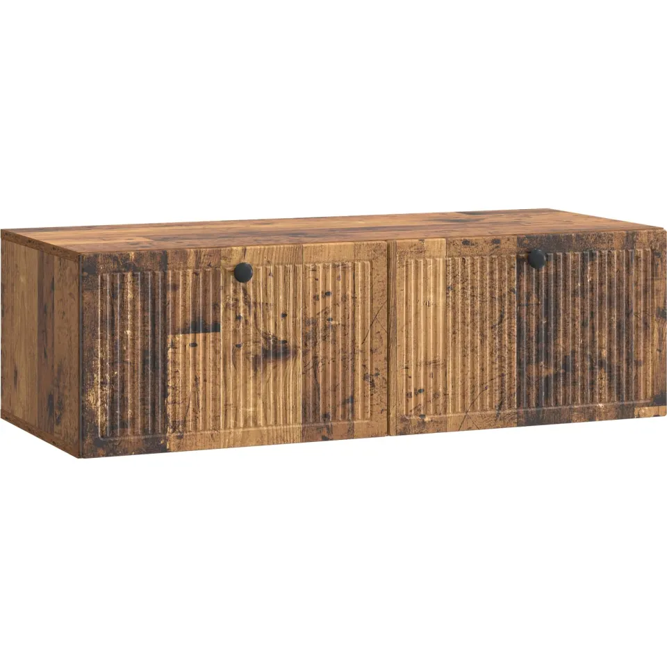 vidaXL Wandbeugel TV-kast Oud hout 98 x 41 x 30 cm Bewerkt hout bruin, foto 3