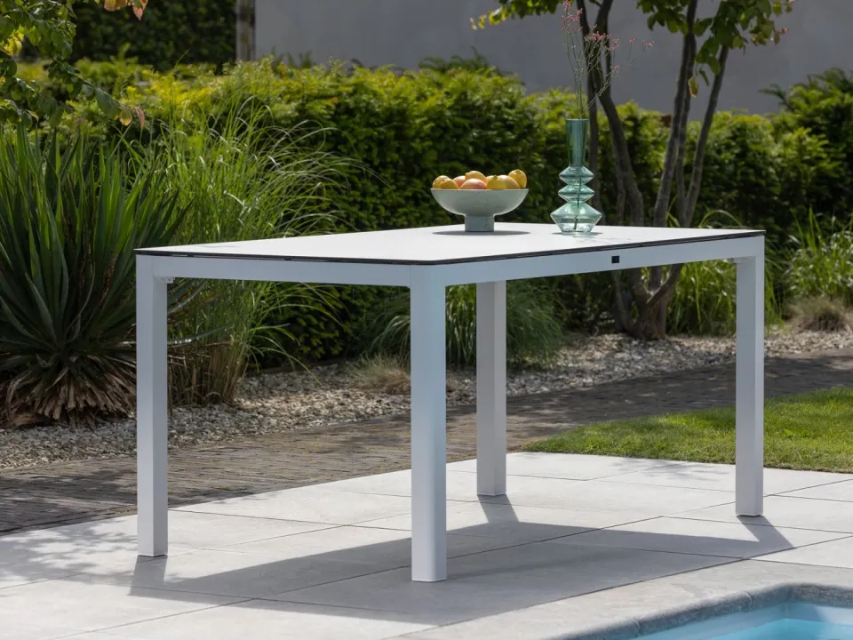 Bellagio tuinmeubelen Bellagio La Fonte dining tuintafel 160x90cm wit, foto 3
