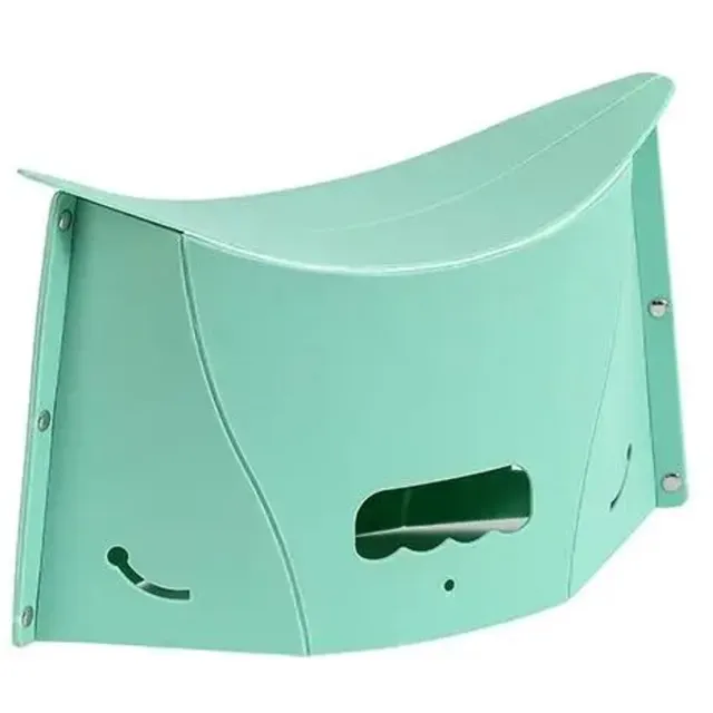 WiseGoods Premium Opvouwbare Voetenbank - Voor Vliegtuig / Reizen - Ultradun Draagbaar Krukje - PP Materiaal 31x21CM - Groen
