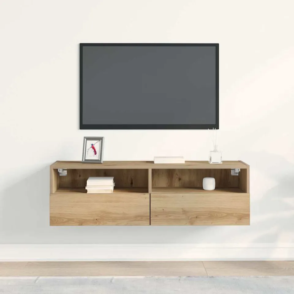 vidaXL TV Wandkast 100 x 30 x 30 cm artisanaal eikenkleurig, foto 4