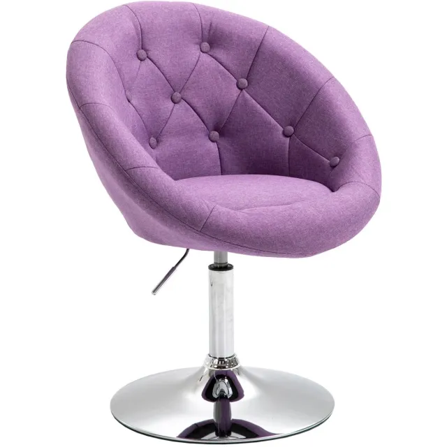 SVITA HAVANNA fauteuil lounge - clubstoel barkruk draaistoel retro paars zilver