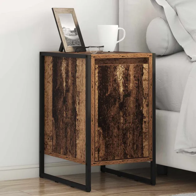 vidaXL Nachtkastje 2 st Oud Hout 39,5 x 30 x 50 cm Bewerkt hout bruin, foto 2