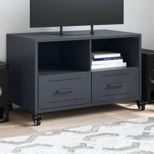 vidaXL Tv-meubel 68x39x43,5 cm staal antracietkleurig, foto 2