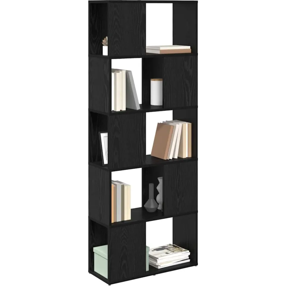 vidaXL Tv-meubelset 60 x 24 x 156 cm Zwart Bewerkt hout