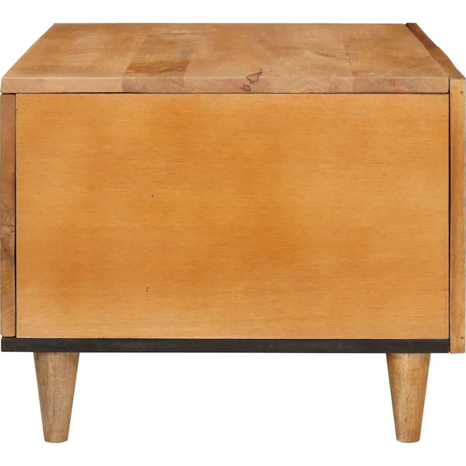 vidaXL Salontafel Licht Bruin 80 x 50 x 40 cm Bewerkt hout, foto 4