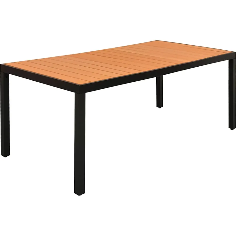 vidaXL 9-delige Tuinset aluminium zwart, foto 4