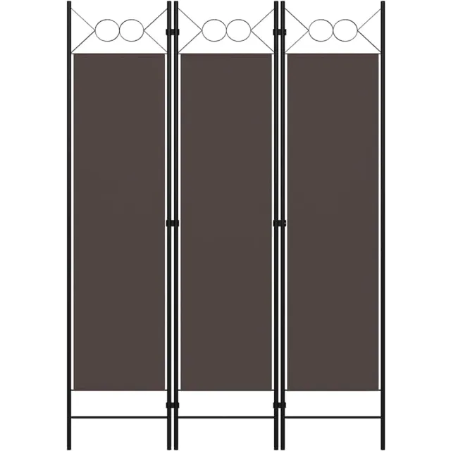 vidaXL Kamerscherm met 3 panelen 120x180 cm bruin