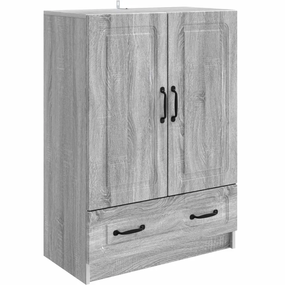 vidaXL Dressoir met lade Grijs sonoma 66 x 34,5 x 92 cm Bewerkt hout