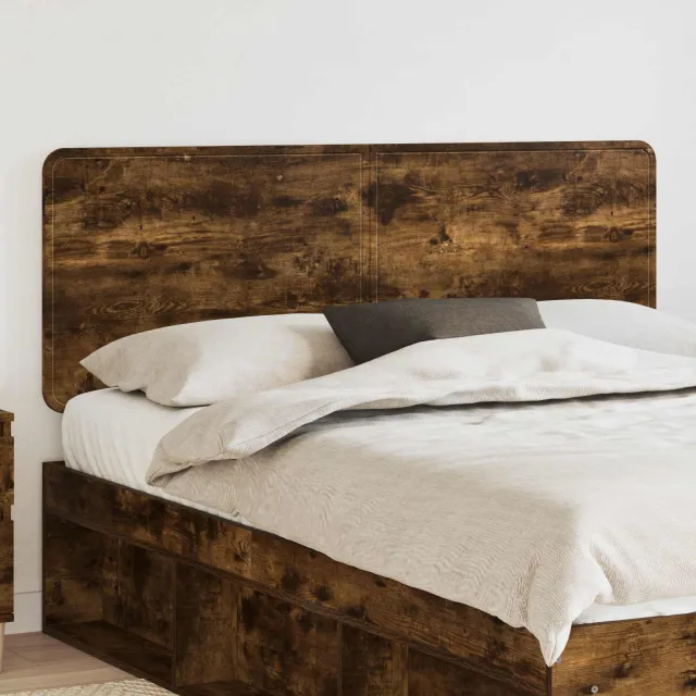 vidaXL Hoofdbord Gerookt eiken Bewerkt hout Bruin