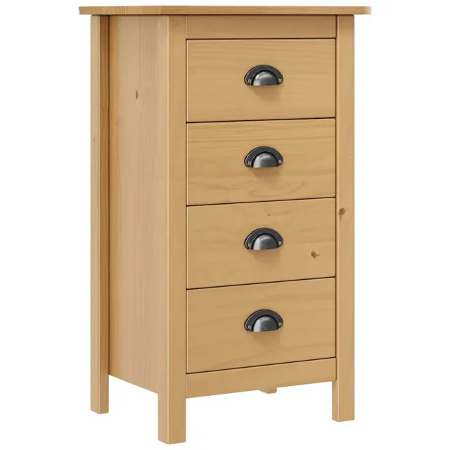 vidaXL Dressoir Hill 46x35x80 cm massief grenenhout Bruin