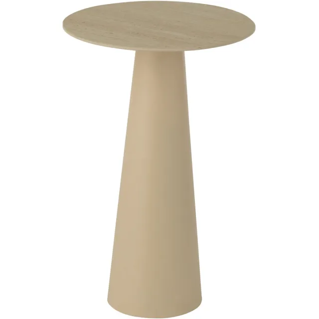 J-Line bijzettafel Column Kegel - ijzer - ecru/beige